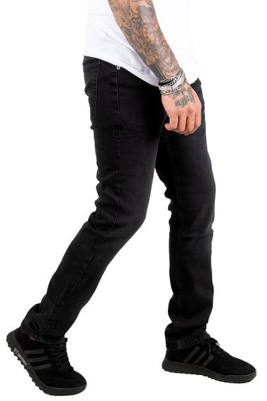 Чорні джинси Slim Fit з еластаном DeepSEA, новий сезон, з 4 кишенями, стиль ензим, осінь-зима, різні розміри від 30 до 40 - фото 3