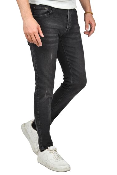 DeepSEA Tırnak Taşlamalı Lazerli Slim Fit Likralı Kot Jean Pantolon 2406085 - صورة 3