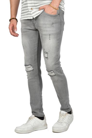 DeepSEA Lazer Kesim Yırtıklı Slim Fit Kot Pantolon 2406552 - photo 2