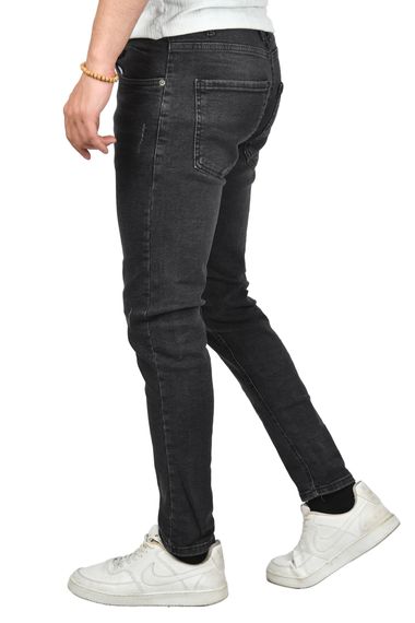 DeepSEA Tırnak Taşlamalı Lazerli Slim Fit Likralı Kot Jean Pantolon 2406085 - photo 5