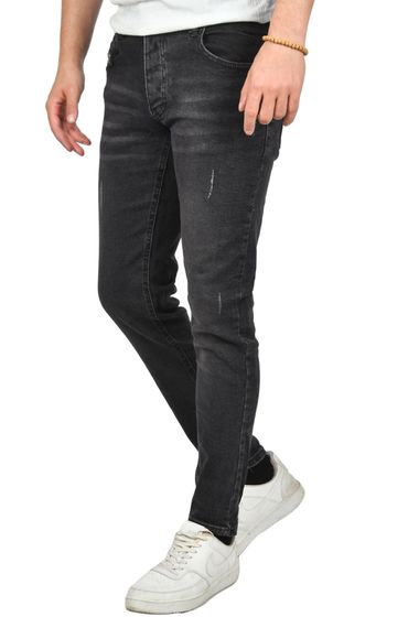 DeepSEA Tırnak Taşlamalı Lazerli Slim Fit Likralı Kot Jean Pantolon 2406085 - صورة 2