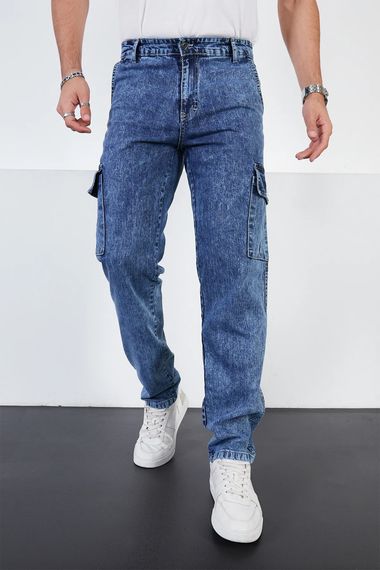 DeepSEA Baggy Rahat Kesim Kot Jean Kargo Pantolon 2407009 - photo 2