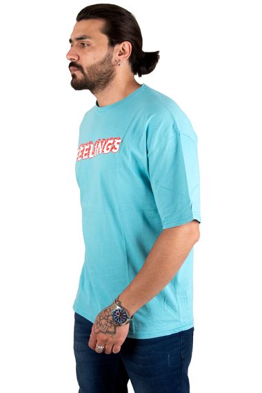 DeepSEA Oversize Men's T-Shirt with Feelings Text Printed on the Front 2200512 - photo 4