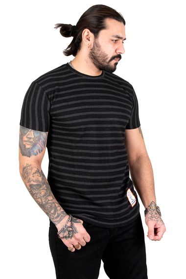 DeepSEA Stripe Detailed Crew Neck New Season Men's T-Shirt 2303064 - photo 1