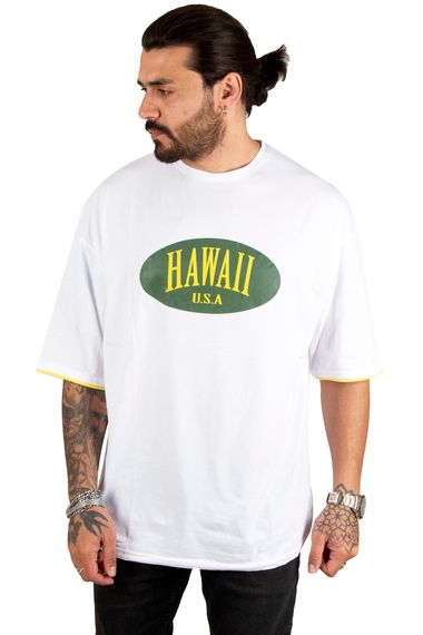 DeepSEA Oversize Men's T-Shirt with Hawaiian Text Printed on the Front 2200509 - photo 1