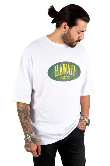 DeepSEA Oversize Men's T-Shirt with Hawaiian Text Printed on the Front 2200509 - photo 3