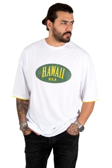 DeepSEA Oversize Men's T-Shirt with Hawaiian Text Printed on the Front 2200509 - photo 2