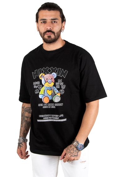 DeepSEA Oversize Men's T-Shirt with Teddy Bear Printed on the Front 2200511 - photo 1