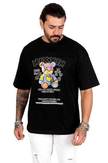 DeepSEA Oversize Men's T-Shirt with Teddy Bear Printed on the Front 2200511 - photo 5