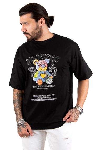 DeepSEA Oversize Men's T-Shirt with Teddy Bear Printed on the Front 2200511 - photo 4