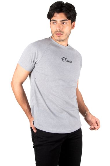 DeepSEA Crew Neck Dot Patterned T-Shirt with Text Embroidery on the Front 2300844 - photo 2