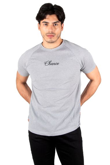 DeepSEA Crew Neck Dot Patterned T-Shirt with Text Embroidery on the Front 2300844 - photo 3