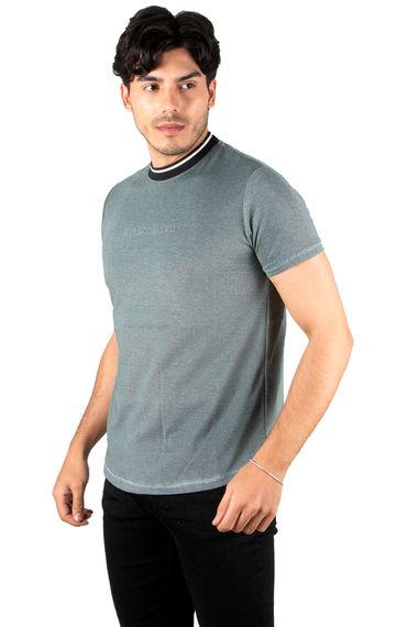 DeepSEA Crew Neck T-Shirt with Ribbed Collar and Small Embroidery on the Front 2302387 - photo 2