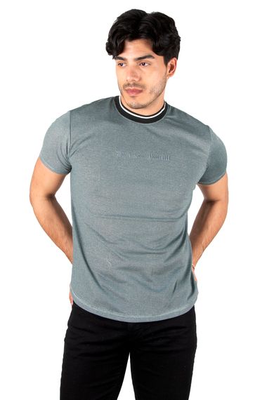 DeepSEA Crew Neck T-Shirt with Ribbed Collar and Small Embroidery on the Front 2302387 - photo 3