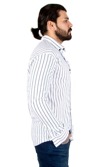 DeepSEA Men's Striped Patterned Long Sleeve Lycra Shirt 2101847 - photo 3