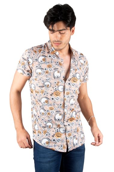 DeepSEA Digital Printed Lycra Slim Fit Combed Cotton Shirt 2305015 - photo 3