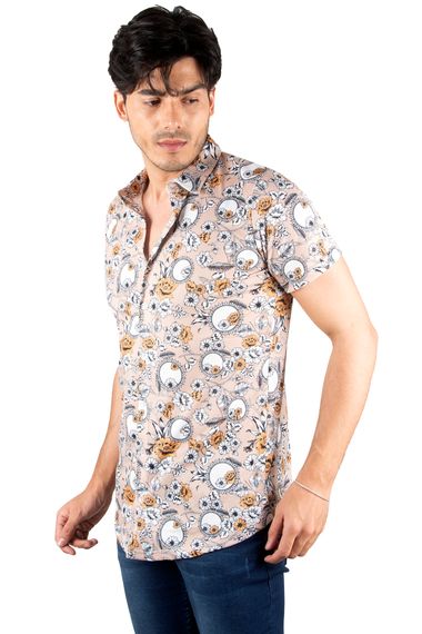 DeepSEA Digital Printed Lycra Slim Fit Combed Cotton Shirt 2305015 - photo 2