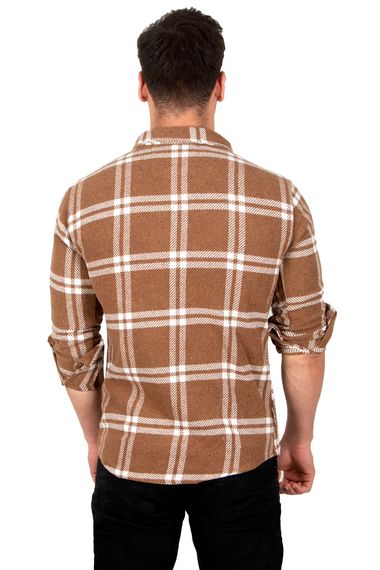 DeepSEA Patterned Buttoned Double Pocket Flap Lumberjack Shirt 2302306