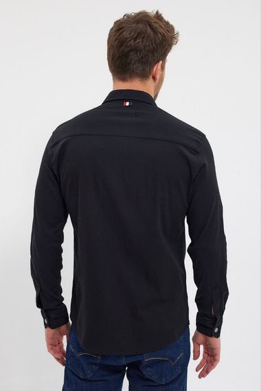 DeepSEA Slim Fit Likralı Uzun Kollu Çıt çıtlı Gömlek 2403013 - photo 5