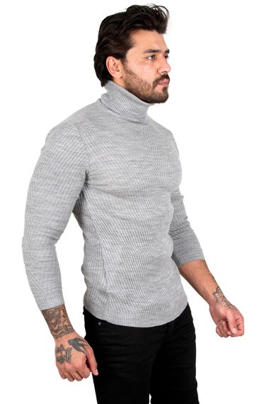 DeepSEA Knitted Patterned Slimfit Turtleneck Sweater 1808082 - photo 3