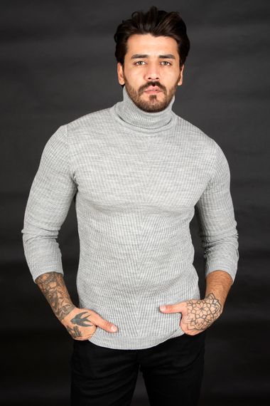 DeepSEA Knitted Patterned Slimfit Turtleneck Sweater 1808082 - photo 4