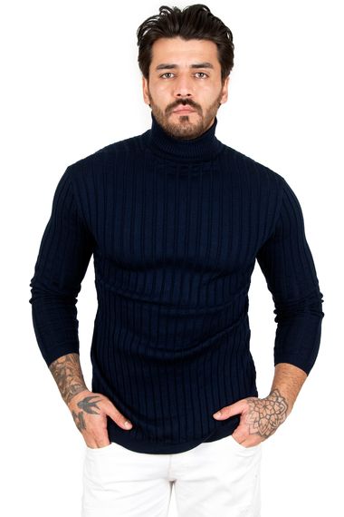 DeepSEA Full Turtleneck Striped Knitted Sweater 2100014 - photo 3