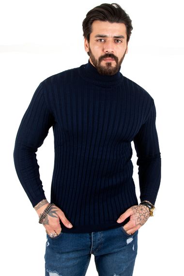 DeepSEA Half Turtleneck Striped Knitted Sweater 2100017 - photo 2