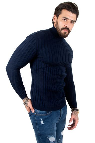 DeepSEA Half Turtleneck Striped Knitted Sweater 2100017 - photo 3