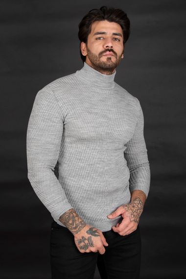 DeepSEA Knitted Patterned Half Turtleneck Men's Sweater 2200019 - photo 3