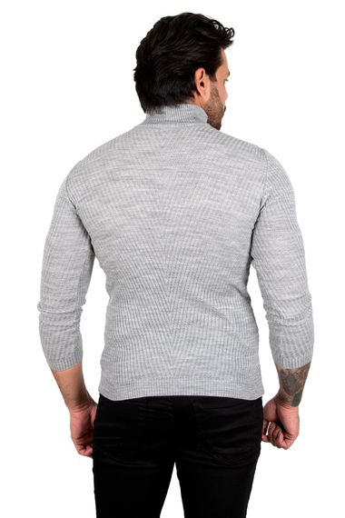 DeepSEA Knitted Patterned Half Turtleneck Men's Sweater 2200019 - photo 5