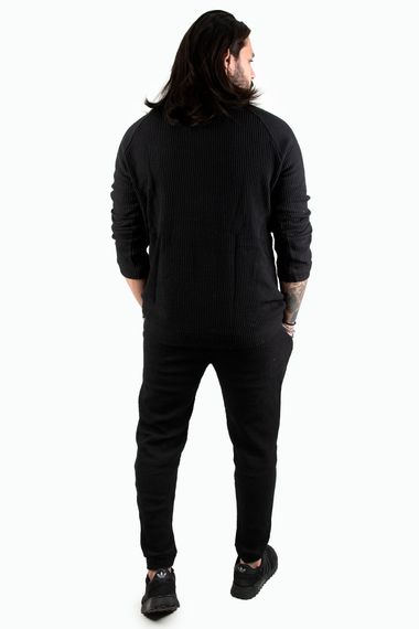 DeepSEA Knitted Fabric Men's Tracksuit Set with Text Embroidery on the Front 2303038 - photo 5