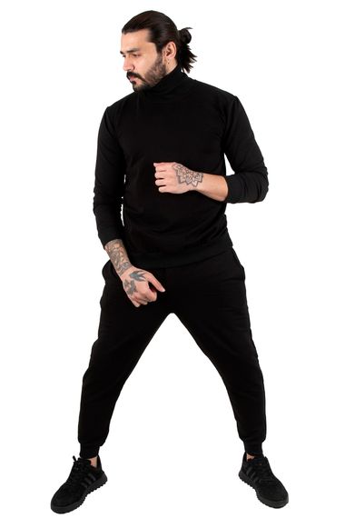 DeepSEA Turtleneck Plain Men's Tracksuit Set with Elastic Sleeves and Legs 2303041 - photo 2