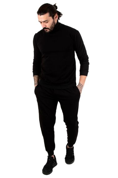 DeepSEA Turtleneck Plain Men's Tracksuit Set with Elastic Sleeves and Legs 2303041 - photo 3