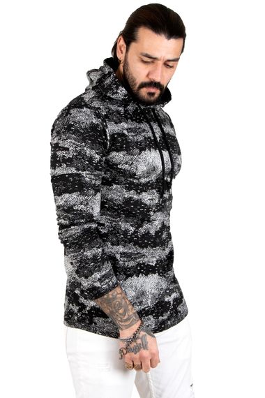 DeepSEA Hooded Patterned Knitwear Men's Sweatshirt 2009956 - photo 2