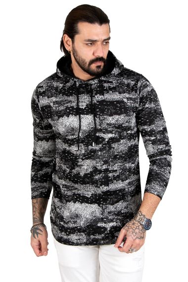 DeepSEA Hooded Patterned Knitwear Men's Sweatshirt 2009956 - photo 3