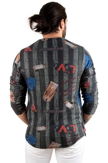 DeepSEA Love Printed Slim Fit New Season Men's Sweatshirt 2303075 - photo 5