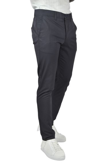 DeepSEA Slim Fit Likralı Armür Desenli Keten Pantolon 2400730 - photo 1