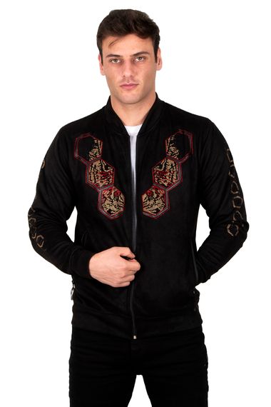 DeepSEA Stone Embroidered Zippered Sports College Coat 23020507 - photo 4