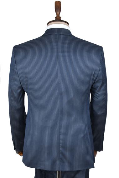 DeepSEA Çizgili Çift Düğme Çift Yırtmaç Slim Fit 2li Takım Elbise 2300314 - photo 5