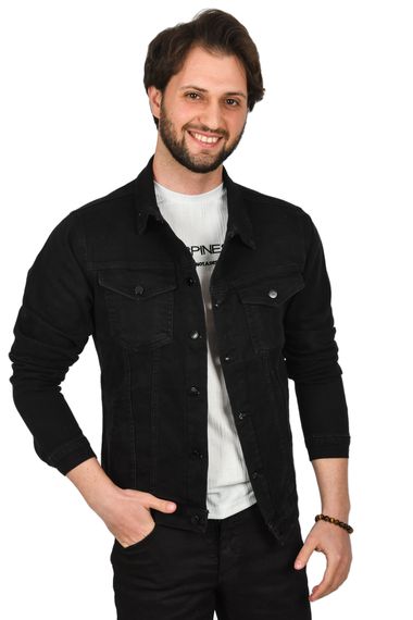 DeepSEA Slim Fit Likralı Düğmeli Kot Mont jean Ceket 2300401 - صورة 2