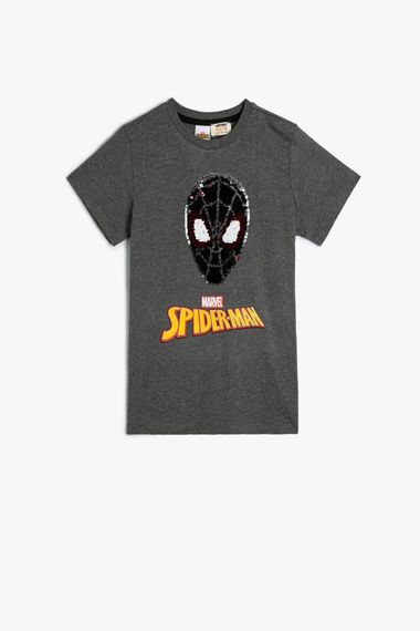 Koton Boy's Spiderman T-Shirt Sequined Sequined Licensed - photo 1