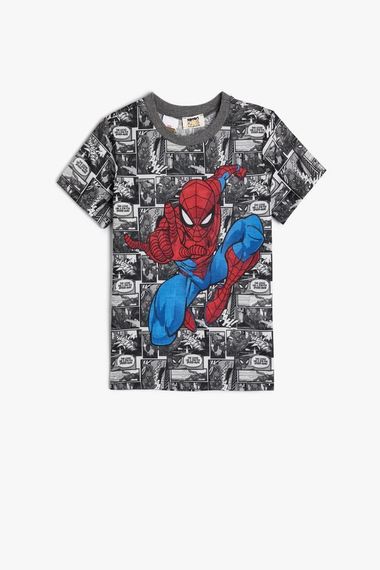 Koton Boy's Spiderman T-Shirt Licensed Short Sleeve Crew Neck - photo 1