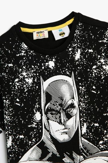 Koton Boy's Batman T-Shirt Licensed Short Sleeve Crew Neck Cotton - photo 3