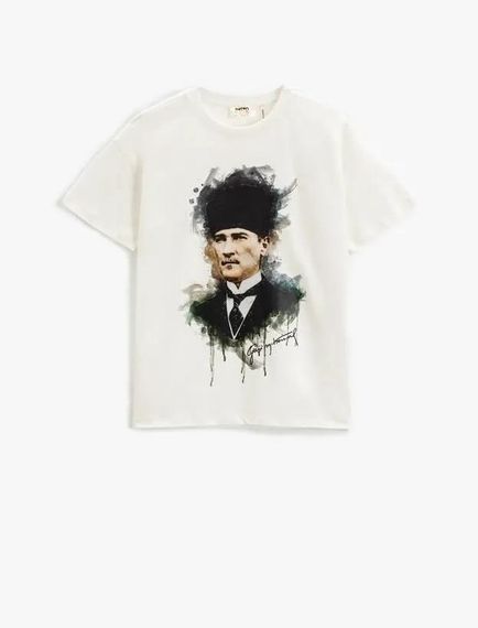 Koton Boy Atatürk Printed T-Shirt Short Sleeve Crew Neck Cotton - photo 1