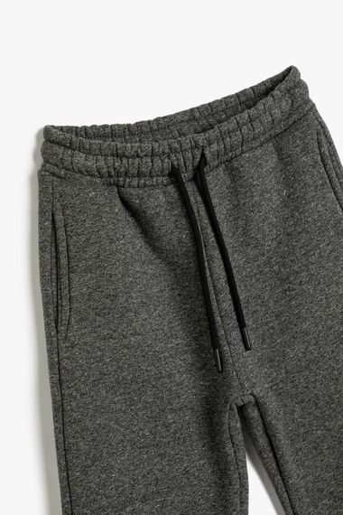 Koton Boy's Basic Jogger Sweatpants with Tie Waist Pocket Drape - photo 3