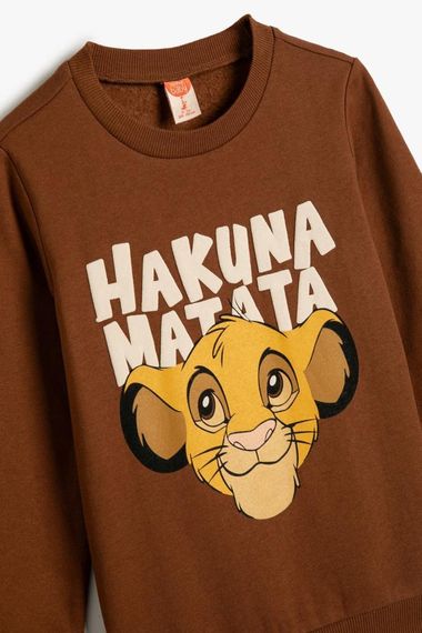 Koton Baby Boy Lion King Sweatshirt Licensed Crew Neck Long Sleeve Raised Cotton - photo 3