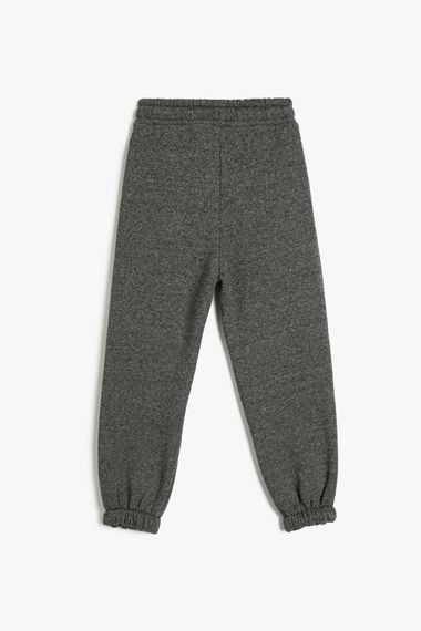 Koton Boy's Basic Jogger Sweatpants with Tie Waist Pocket Drape - photo 2