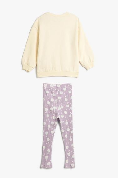 Koton Baby Girl 2-Piece Basic Tracksuit Set Long Sleeve Top and Elastic Waist Sweatpants - photo 2