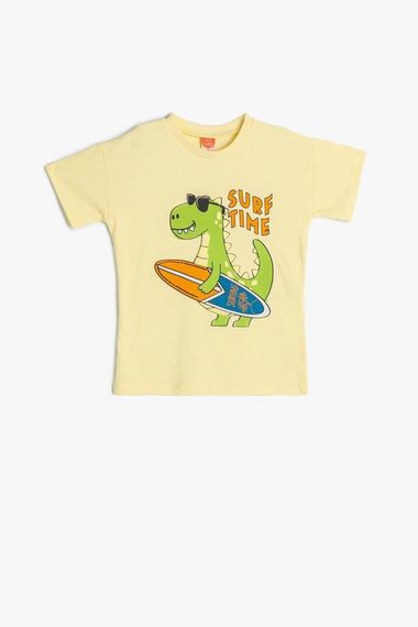 Koton Baby Boy Dinosaur T-Shirt Short Sleeve Crew Neck Cotton - photo 1