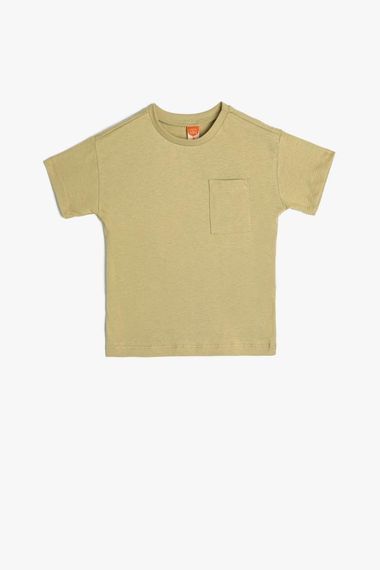 Koton Baby Boy Basic T-Shirt Short Sleeve Pocket Detailed Cotton - photo 1